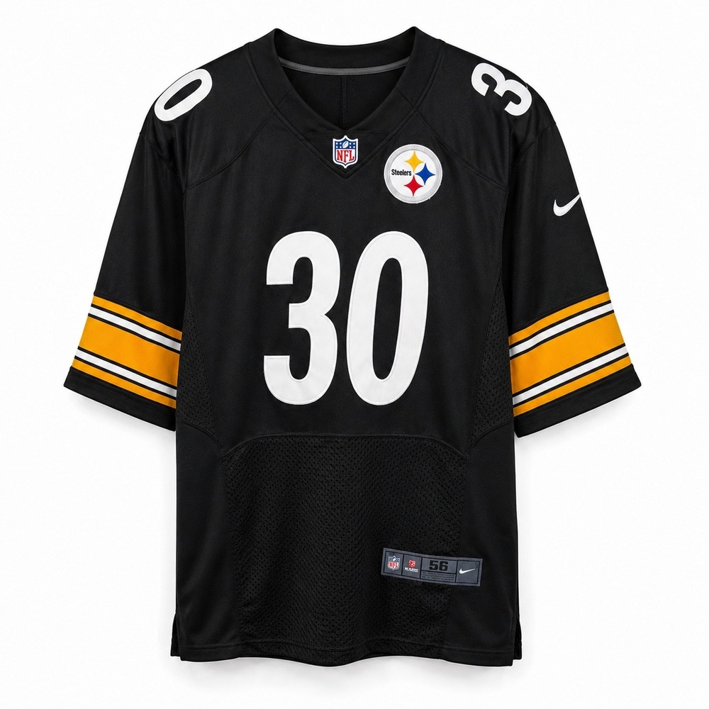 Nike Pittsburgh Steelers James Conner‎ 30 On Field Elite Jersey Mens 56 Black